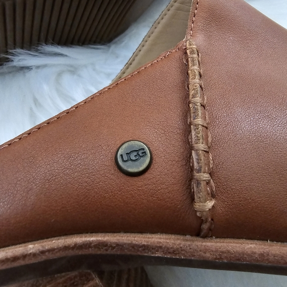 UGG Leather Clog Slip On Booties Size 10 - Picture 7 of 7